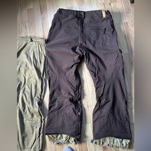 686 Smarty Pants Detachable Lining Cargo Pants Waterproof Brown Mens Size L